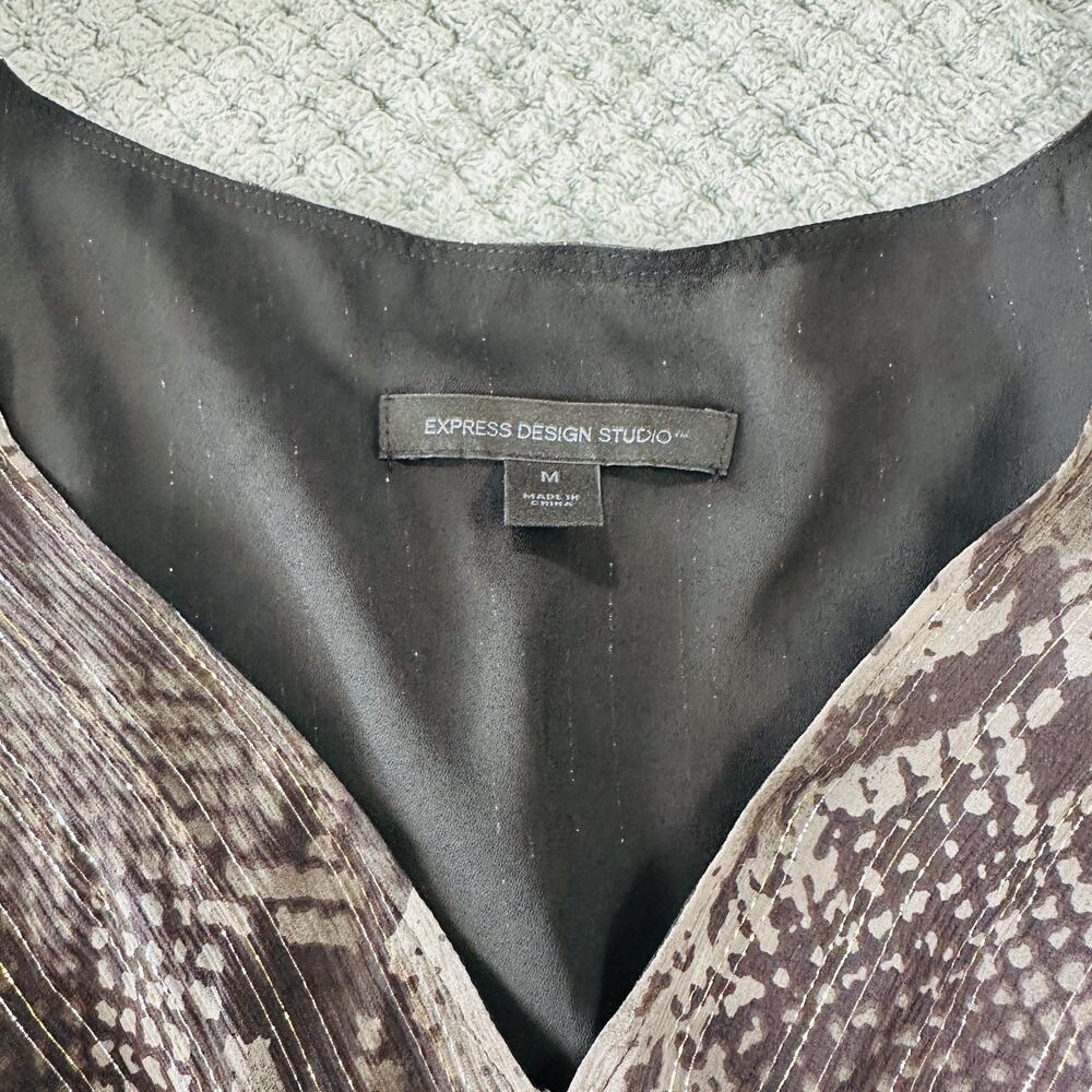 Express Design Studio Snake-Print Python Y2k Top - image 3